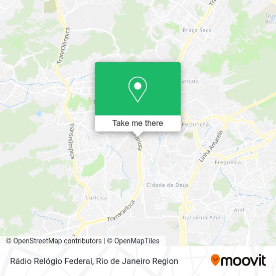 Rádio Relógio Federal map