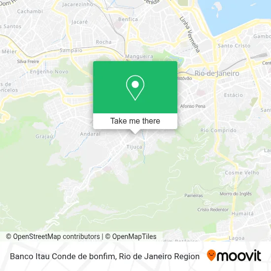 Banco Itau Conde de bonfim map