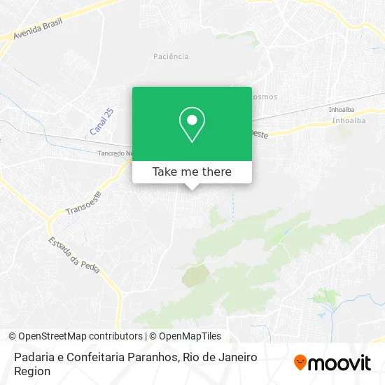 Padaria e Confeitaria Paranhos map