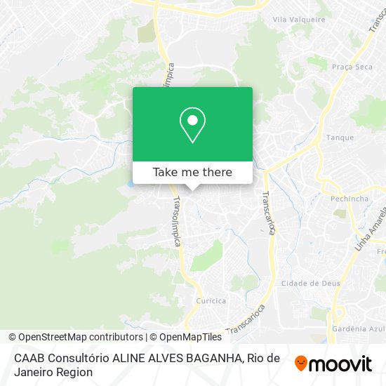 Mapa CAAB Consultório ALINE ALVES BAGANHA