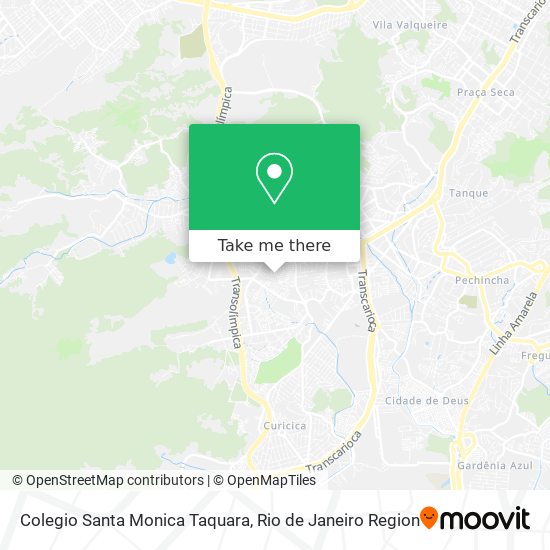 Mapa Colegio Santa Monica Taquara