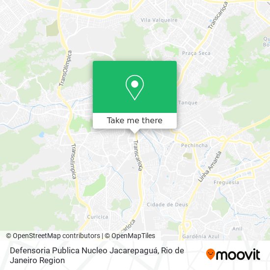 Defensoria Publica Nucleo Jacarepaguá map
