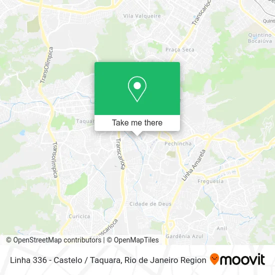 Linha 336 - Castelo / Taquara map