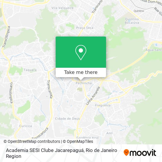 Mapa Academia SESI Clube Jacarepaguá