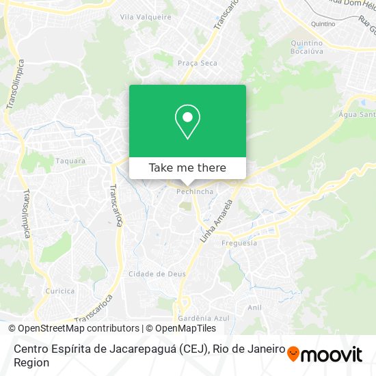 Mapa Centro Espírita de Jacarepaguá (CEJ)