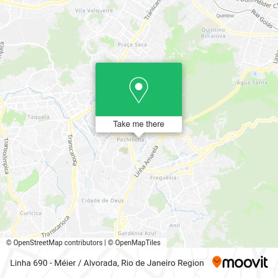 Linha 690 - Méier / Alvorada map