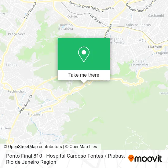 Ponto Final 810 - Hospital Cardoso Fontes / Piabas map