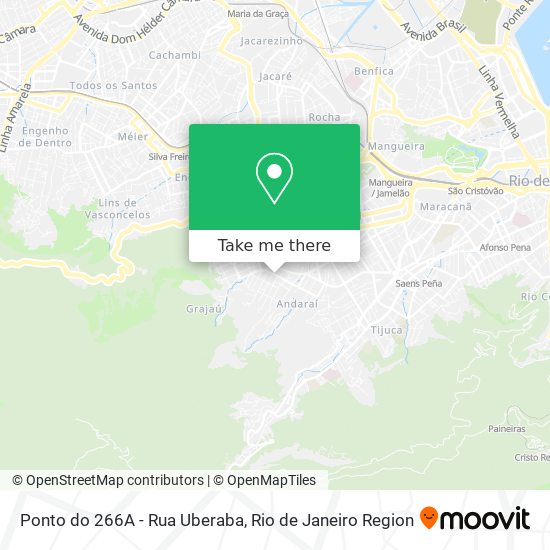 Ponto do 266A - Rua Uberaba map