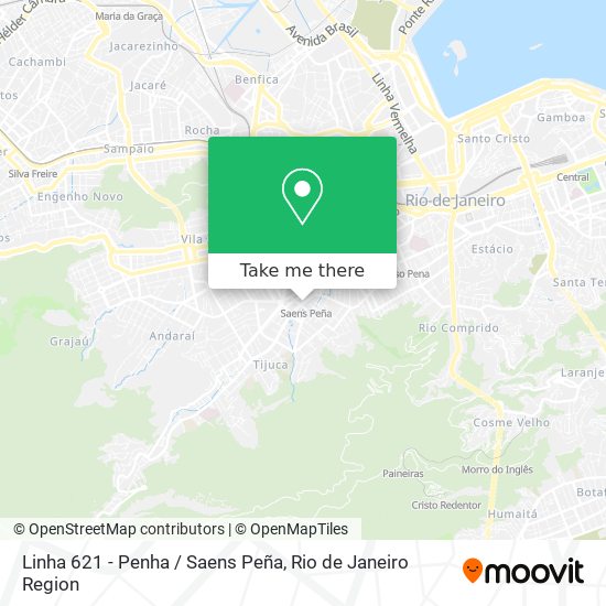 Mapa Linha 621 - Penha / Saens Peña