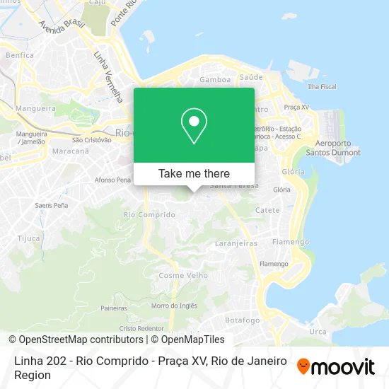 Linha 202 - Rio Comprido - Praça XV map