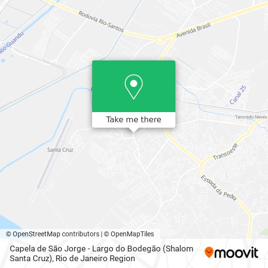 Mapa Capela de São Jorge - Largo do Bodegão (Shalom Santa Cruz)