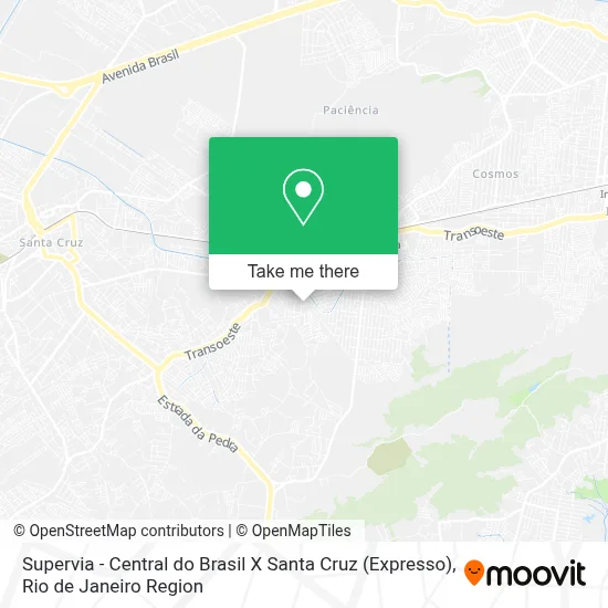 Supervia - Central do Brasil X Santa Cruz (Expresso) map