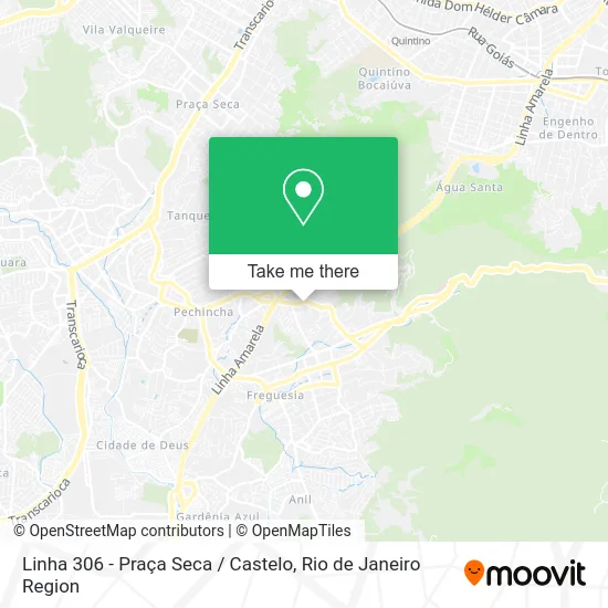 Linha 306 - Praça Seca / Castelo map