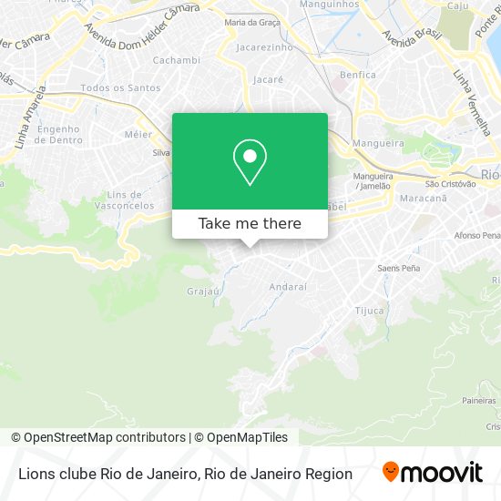 Mapa Lions clube Rio de Janeiro