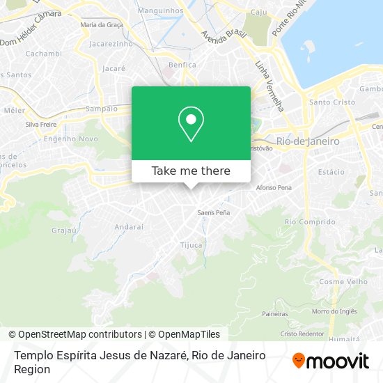 Mapa Templo Espírita Jesus de Nazaré