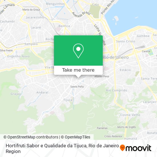 Mapa Hortifruti Sabor e Qualidade da Tijuca