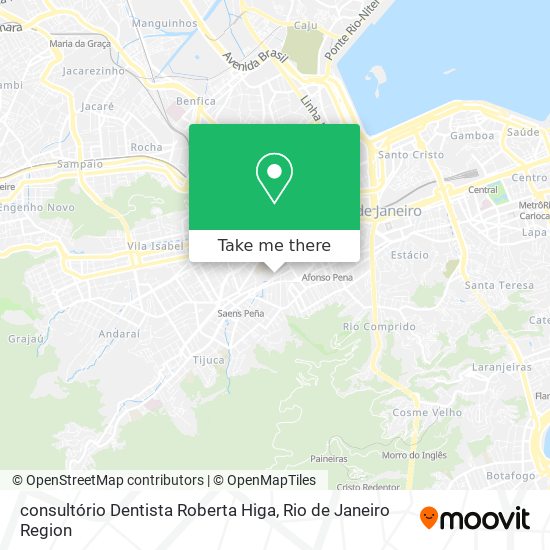 Mapa consultório Dentista Roberta Higa