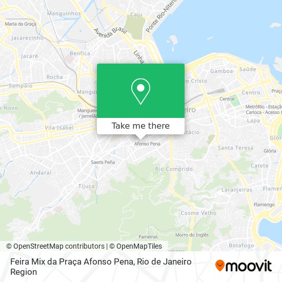 Mapa Feira Mix da Praça Afonso Pena