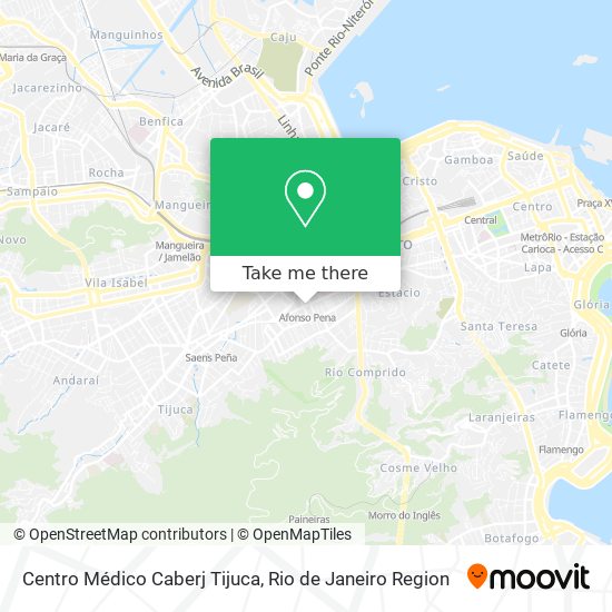 Mapa Centro Médico Caberj Tijuca