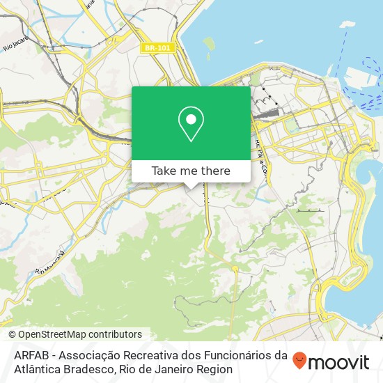 Mapa ARFAB - Associação Recreativa dos Funcionários da Atlântica Bradesco