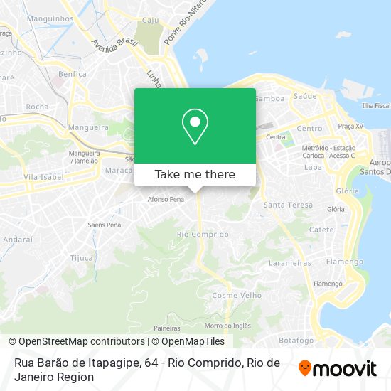 Mapa Rua Barão de Itapagipe, 64 - Rio Comprido