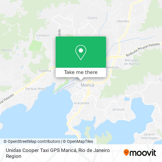 Unidas Cooper Taxi GPS Maricá map