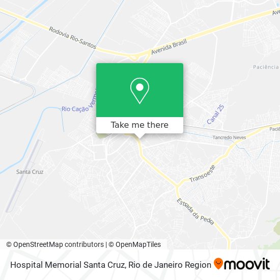 Hospital Memorial Santa Cruz map