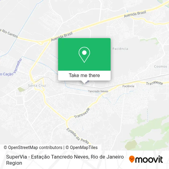 SuperVia - Estação Tancredo Neves map
