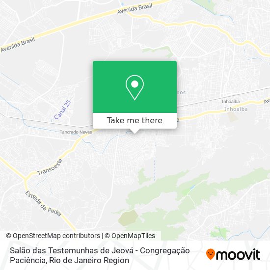 Salão das Testemunhas de Jeová - Congregação Paciência map