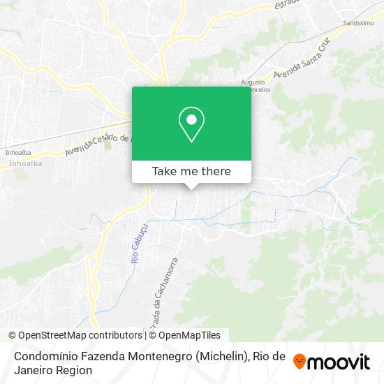 Mapa Condomínio Fazenda Montenegro (Michelin)