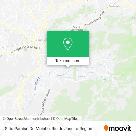 Sitio Paraiso Do Moinho map