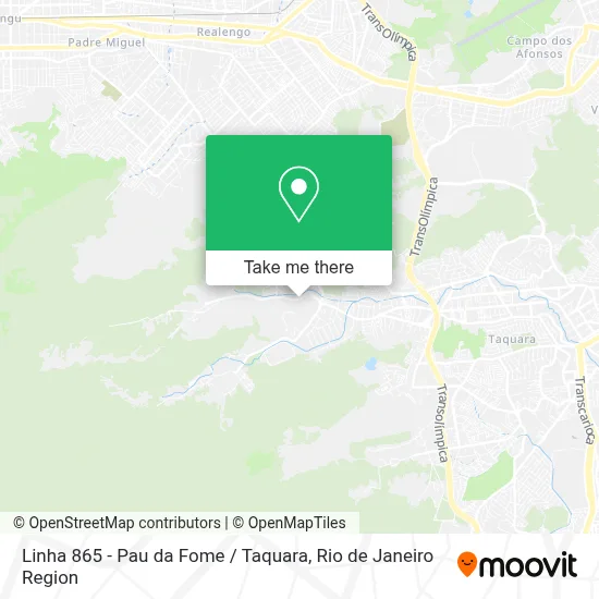 Linha 865 - Pau da Fome / Taquara map
