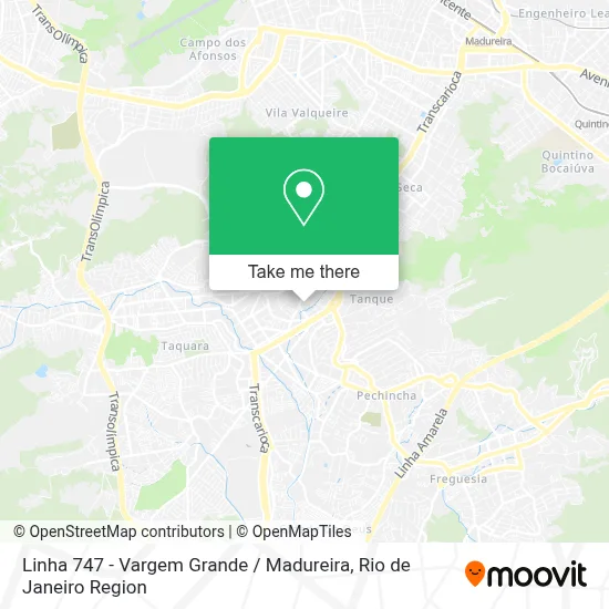 Linha 747 - Vargem Grande / Madureira map