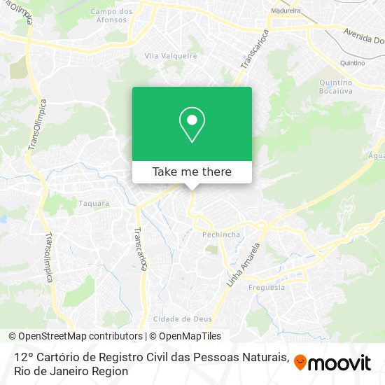 12º Cartório de Registro Civil das Pessoas Naturais map