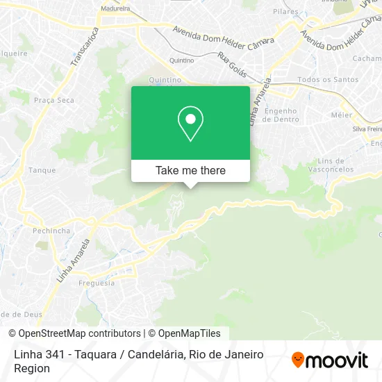 Linha 341 - Taquara / Candelária map