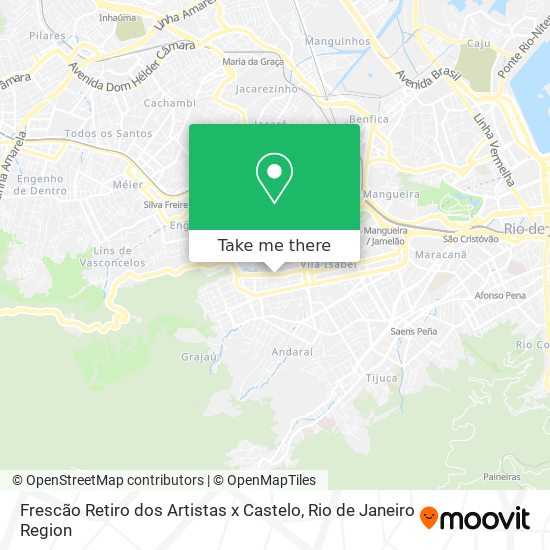 Frescão Retiro dos Artistas x Castelo map