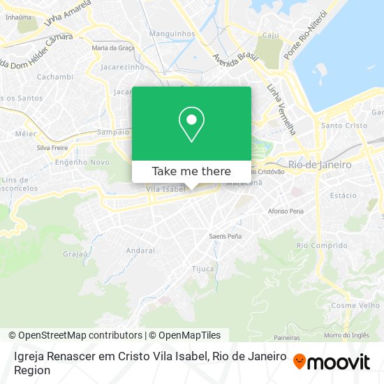 Igreja Renascer em Cristo Vila Isabel map