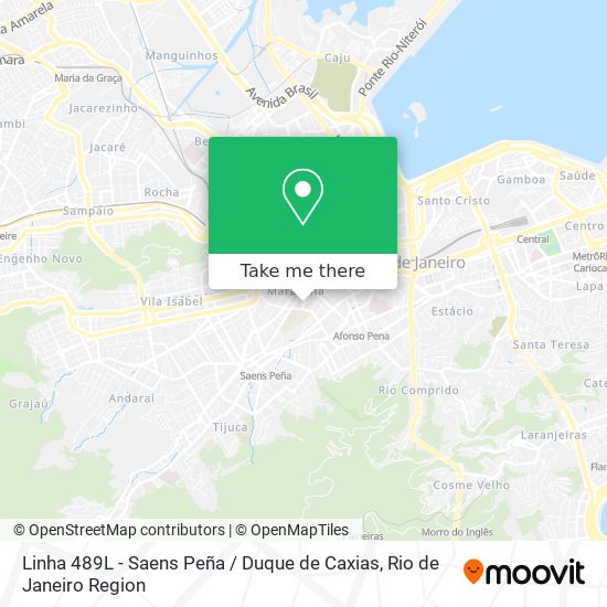 Linha 489L - Saens Peña / Duque de Caxias map