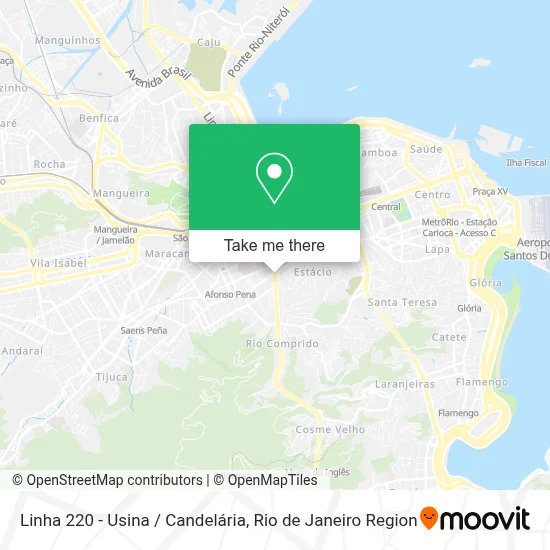 Linha 220 - Usina / Candelária map