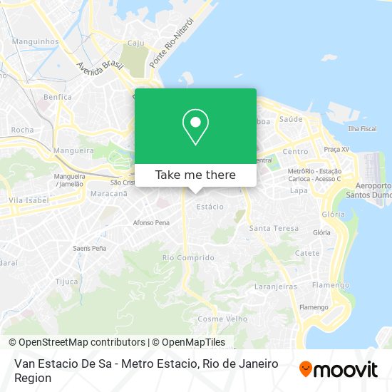 Mapa Van Estacio De Sa - Metro Estacio