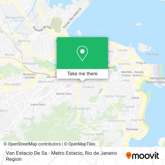 Van Estacio De Sa - Metro Estacio map