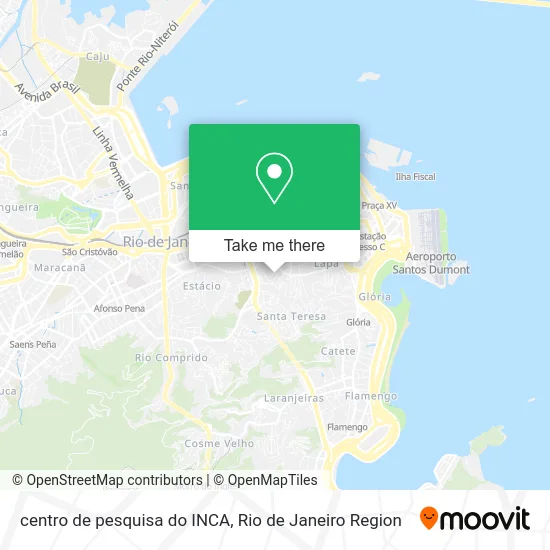 centro de pesquisa do INCA map