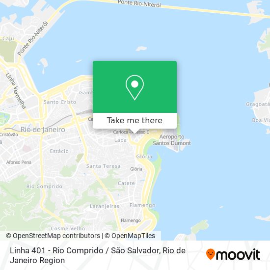 Linha 401 - Rio Comprido / São Salvador map