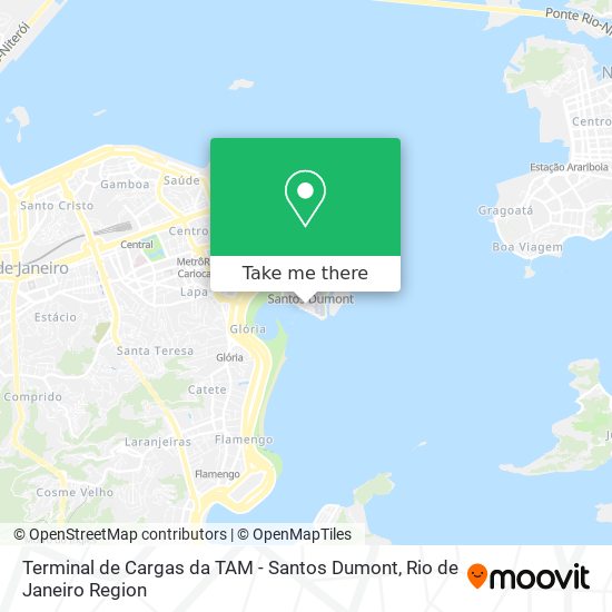 Mapa Terminal de Cargas da TAM - Santos Dumont