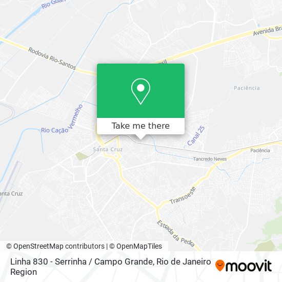 Mapa Linha 830 - Serrinha / Campo Grande