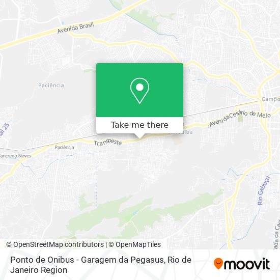 Ponto de Onibus - Garagem da Pegasus map