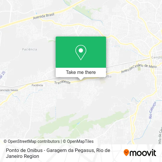 Ponto de Onibus - Garagem da Pegasus map
