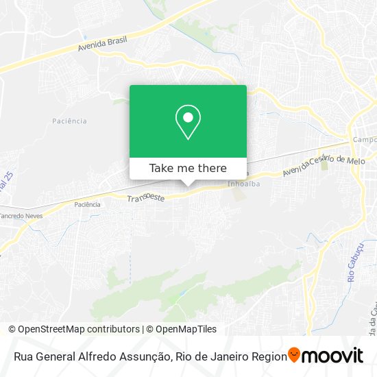 Mapa Rua General Alfredo Assunção