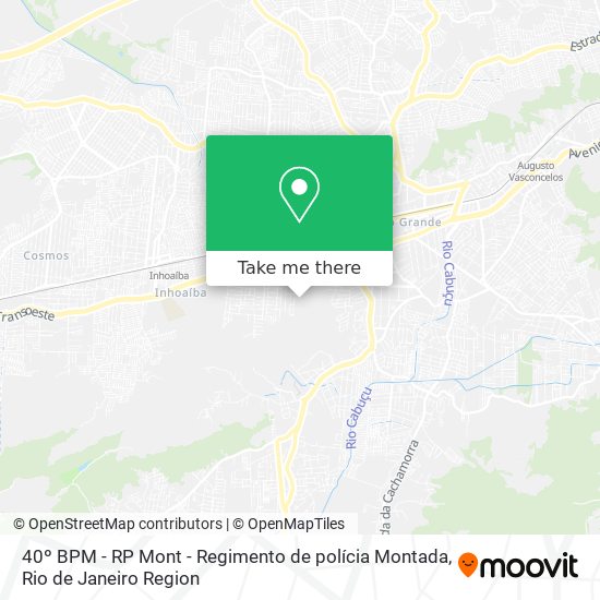 40º BPM - RP Mont - Regimento de polícia Montada map