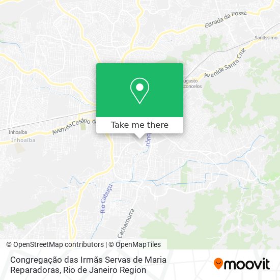 Congregação das Irmãs Servas de Maria Reparadoras map